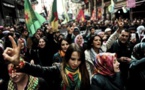 Thousands protest in Turkey to show solidarity with Kobane Kurds