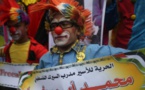 Red nose protests for jailed Palestinian clown